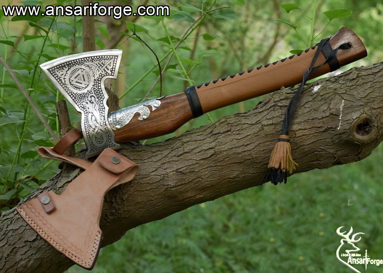 Handmade Viking Axe - Odin + Helm of Awe — VikingStyle