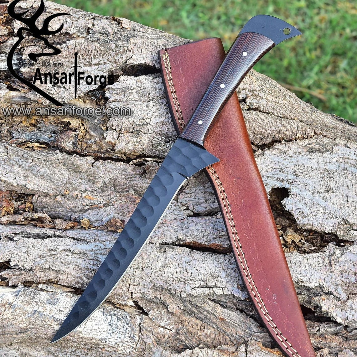 Handmade Damascus Cleaver with Walnut Wood and Staghorn - Serbian, Hunting, Meat  Cleaver