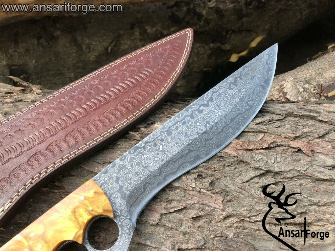 STUNNING CUSTOM MADE HAND FORGED D2 TOOL STEEL, COMBAT, FANCY BOWIE KNIFE