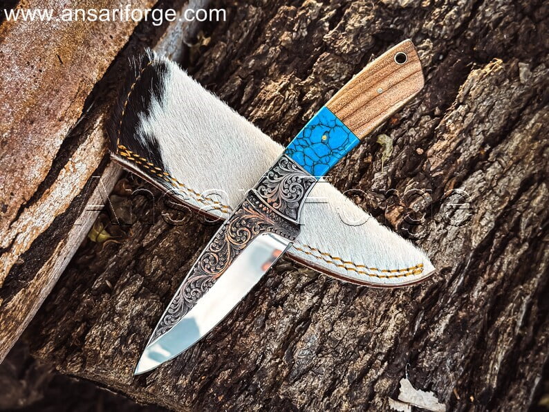 Handmade forged knife, fixed blade knife, tactical knife, engraved knife, viking knife, newest gift for men, personalized knife